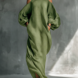 Georgina - Light Green Off-Shoulder Maxi Dress — view 2