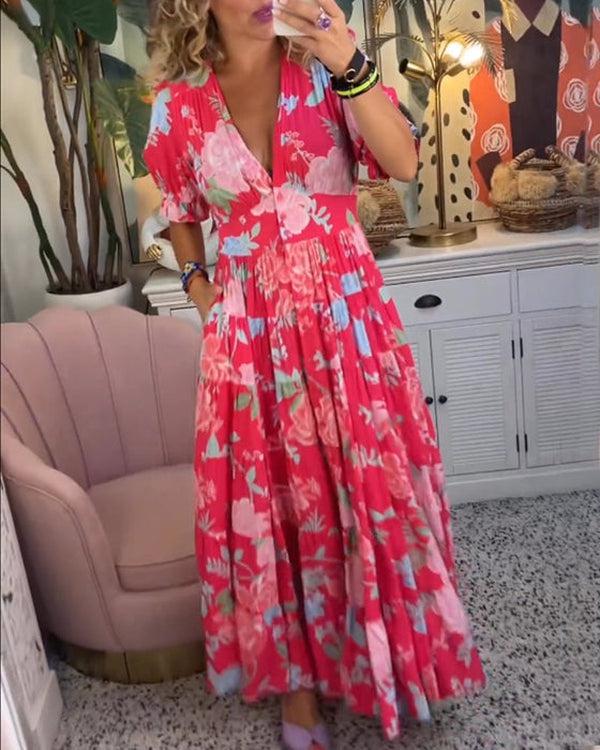 Floriana - Vibrant Floral Dress — view 10