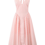 Reihana - Midi Dress with Check Print — view 7