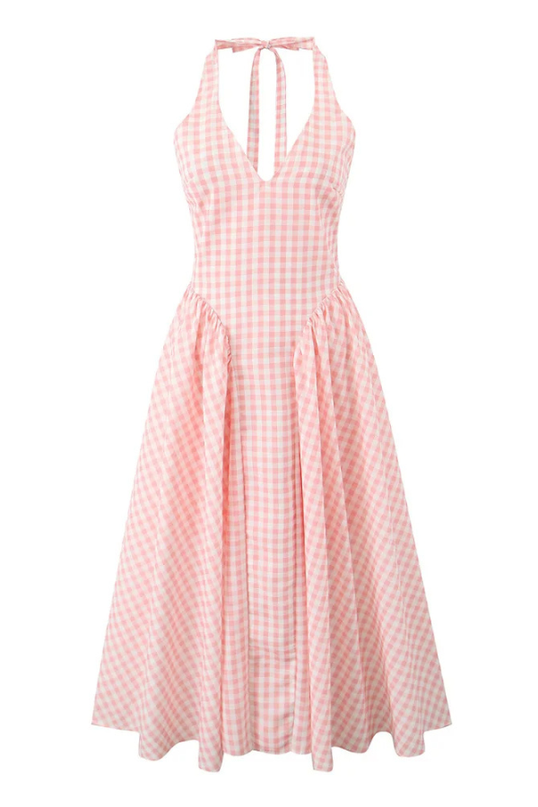 Reihana - Midi Dress with Check Print — view 7