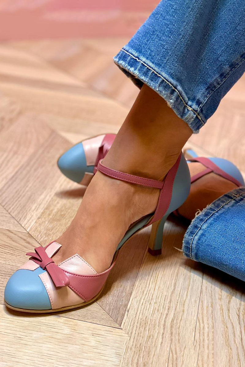 Bellarosa - Colourful Knot Sandals with Straps and Round Toe — view 5