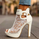 Liliana - Lace Heels — view 3