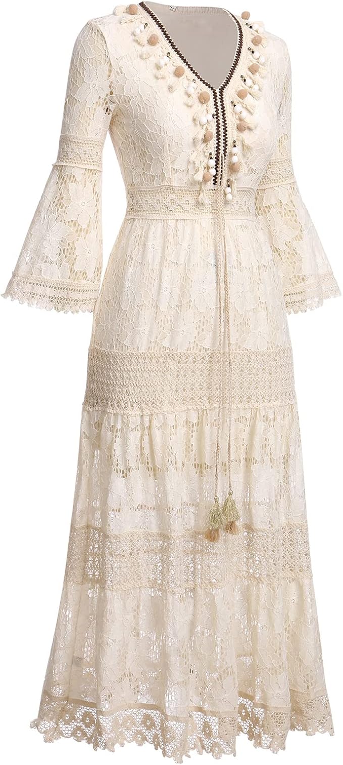 Amary - Boho Lace Dress — view 3