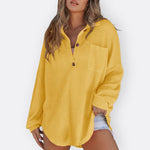 Ines - Lightweight Tunic Blouse with V-Neck and Buttons — view 11