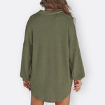 Ines - Lightweight Tunic Blouse with V-Neck and Buttons — view 12