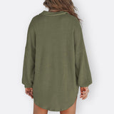 Ines - Lightweight Tunic Blouse with V-Neck and Buttons — view 12