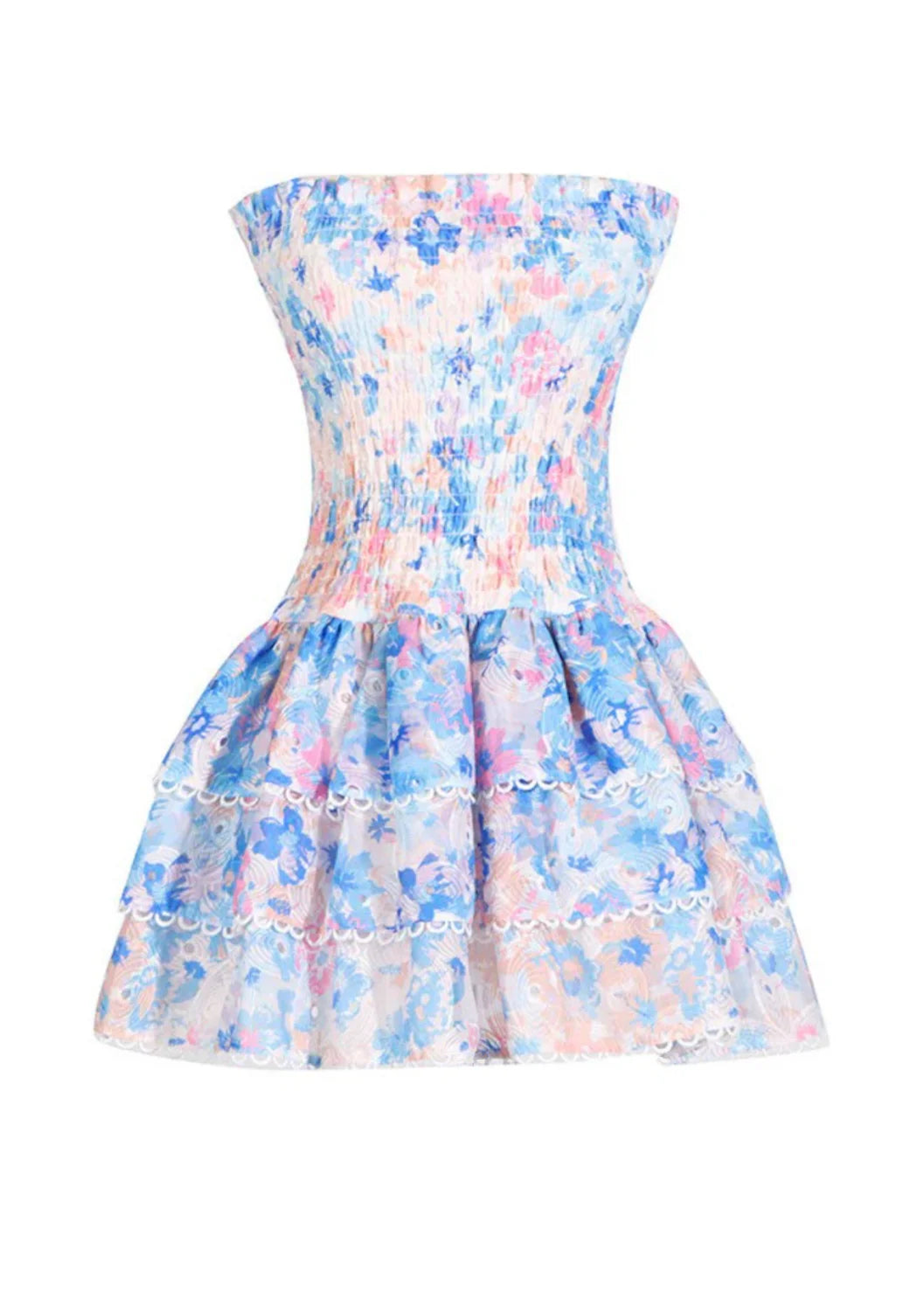 Kaylee - Strapless Floral Dress — view 5