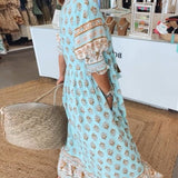 MANA | Midi Dress with Floral Print and V-Neck — view 4