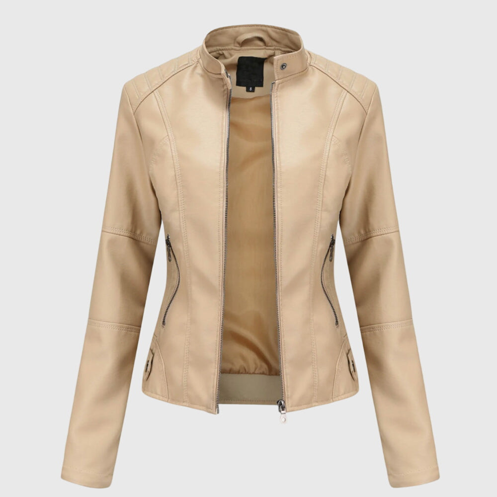 Dani™ - Elegant Leather Jacket for Women — view 4