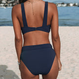 Hinekura - Solid High-Cut Swimsuit — view 9