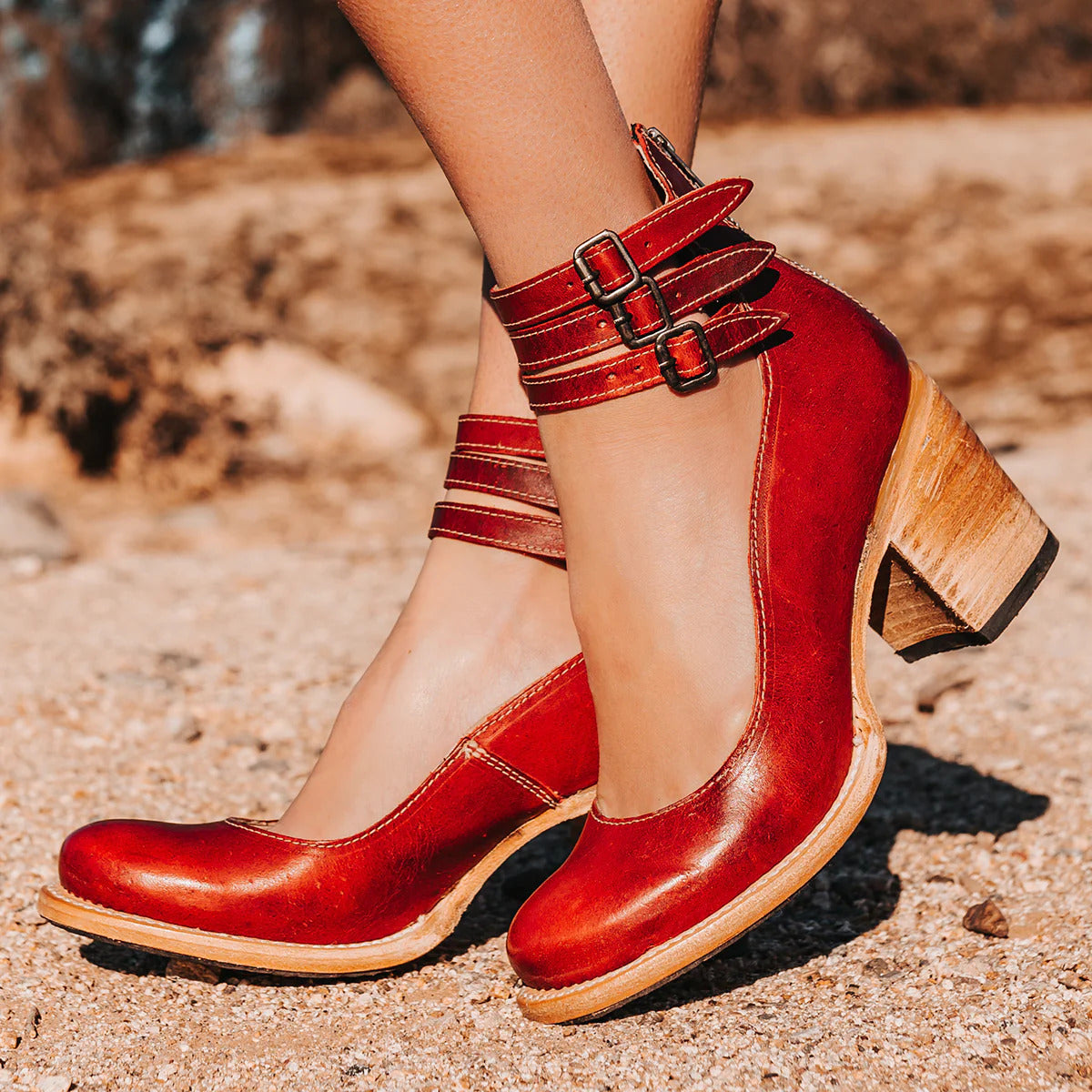 Gigi - Multi-Strap Heels with Chunky Sole — view 4