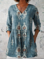 Blair | Long Blouse with Expressive Print — view 2