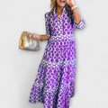 Juliana | Midi Dress with Chain Pattern — view 4