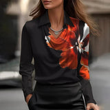 Ines - Luxurious Satin Blouse with Soft Neckline — view 9