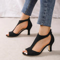 Camila - High-Heeled Sandals with Cut-Out Toe — view 2