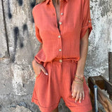 Melda - Lightweight Button-Up Set