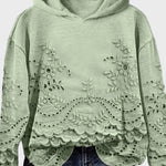 Hooded Sweatshirt in Lace — view 5