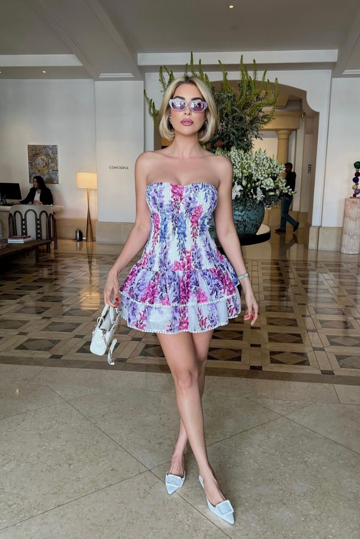 Micah - Mini Dress in Bubblegum Pink — view 8