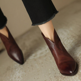 Camila - Luxury Ankle Boots with Low Heel — view 7