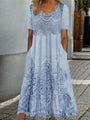 INDIGO | ELEGANT MIDI DRESS WITH FLORAL PRINT