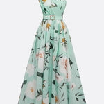 Sella - Ruched One Shoulder A-Line Maxi Chiffon Dress — view 8