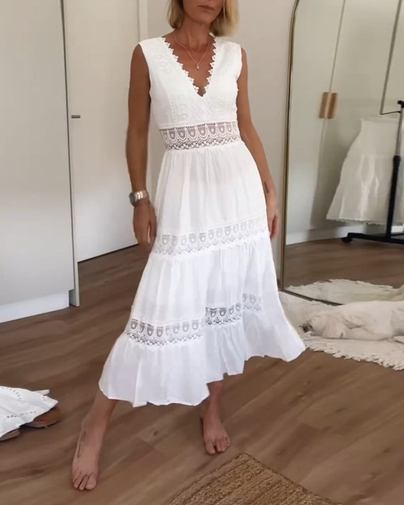 Circe - Lace Top with V-Neck — view 3