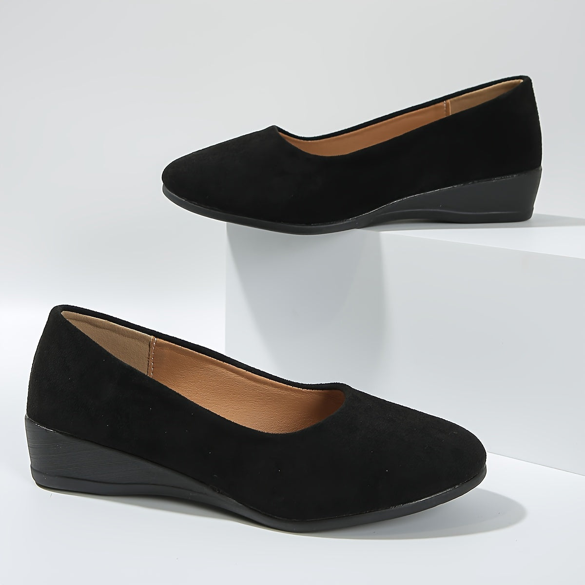 Sela - Comfortable Wedge-Heel Ballet Flats — view 9