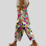 Bright Floral Casual Pants