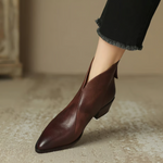 Camila - Luxury Ankle Boots with Low Heel — view 8