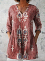Blair | Long Blouse with Expressive Print — view 3