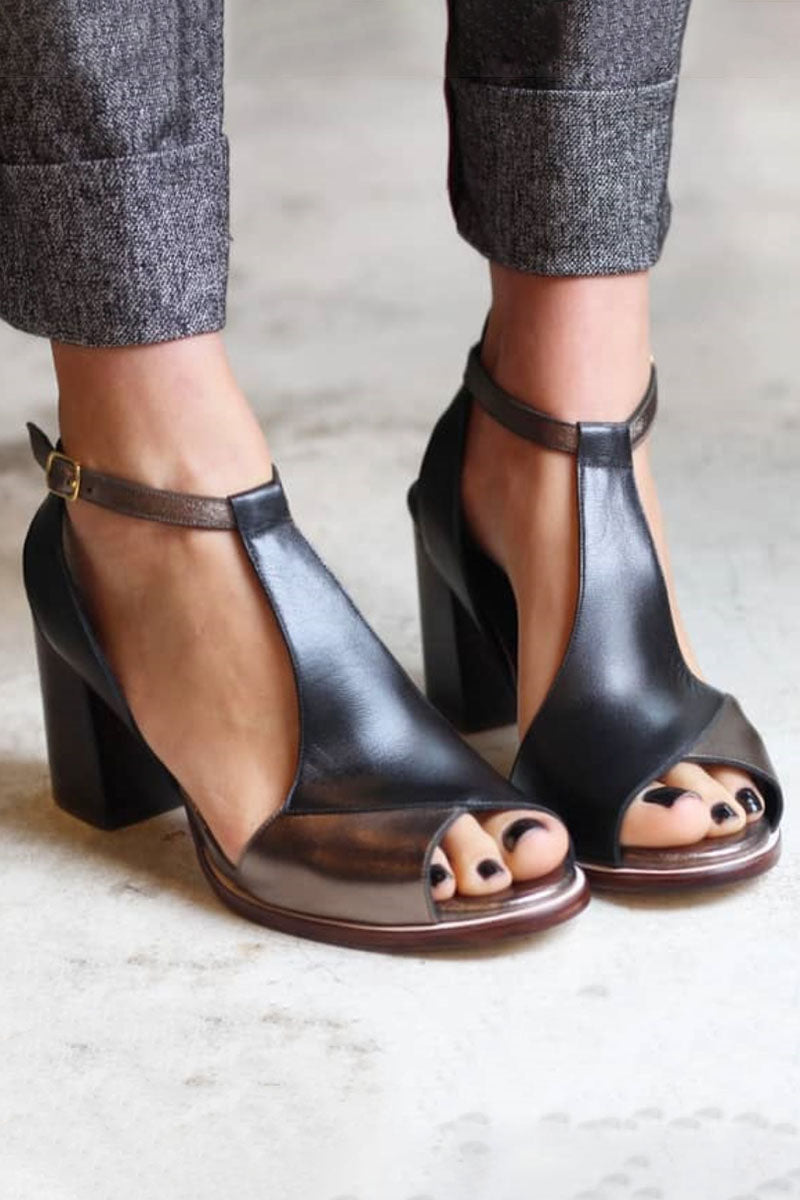 Meg™ - Patchwork heels with block heel — view 2