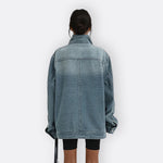 Huia - Asymmetric High-Neck Vintage Coat — view 4