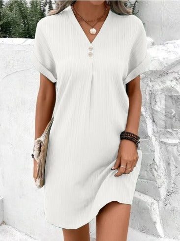 Carina - Spring Dress with V-Neck — view 4