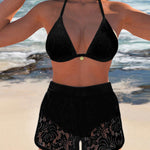 Laluna® | Elegant Solid Lace Bikini Set — view 3