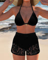 Laluna® | Elegant Solid Lace Bikini Set — view 3
