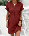 Carina - Spring Dress with V-Neck — view 3