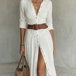 Kiara - Long Sleeve Lapel Collar Maxi Dress — view 7