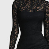 Monica | Elegant Maxi Dress with Flared Lace Skirt — view 3