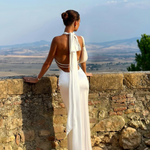 Ivy - Maxi Dress with Pearl Trim — view 2