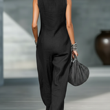 Jamie | Minimalist Sleeveless Relaxed Jumpsuit — view 4