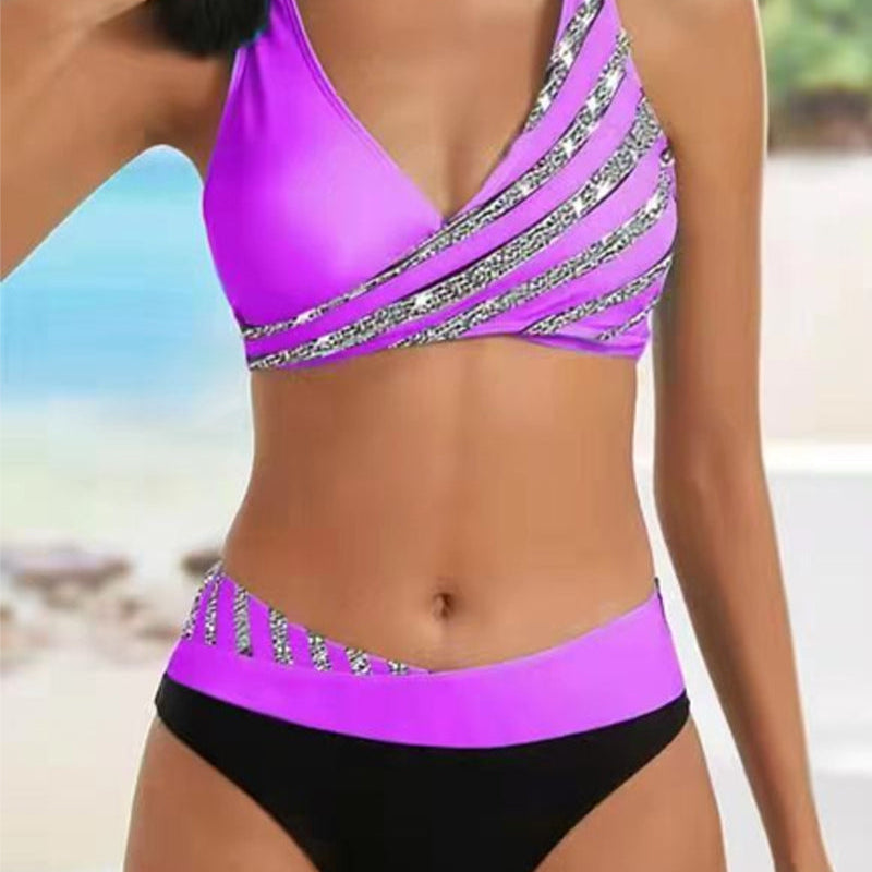 Mona - Printed Bikini in Warm Tones — view 2