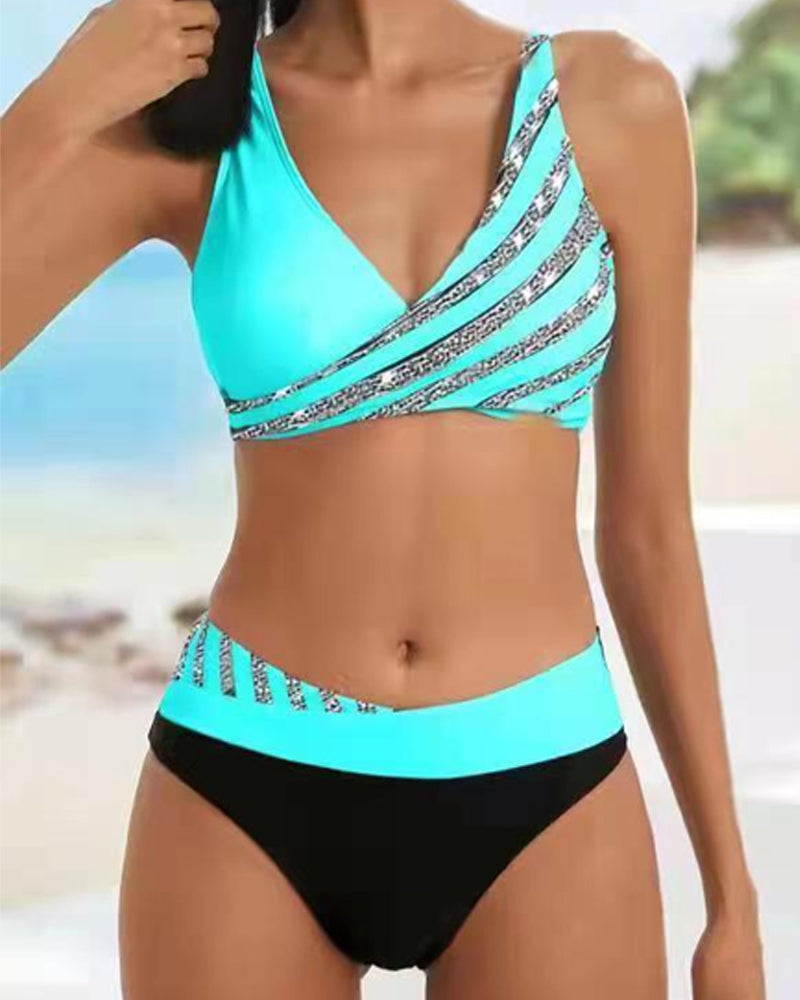 Mona - Printed Bikini in Warm Tones — view 5