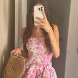 Cecilia - Strapless Floral Dress — view 9