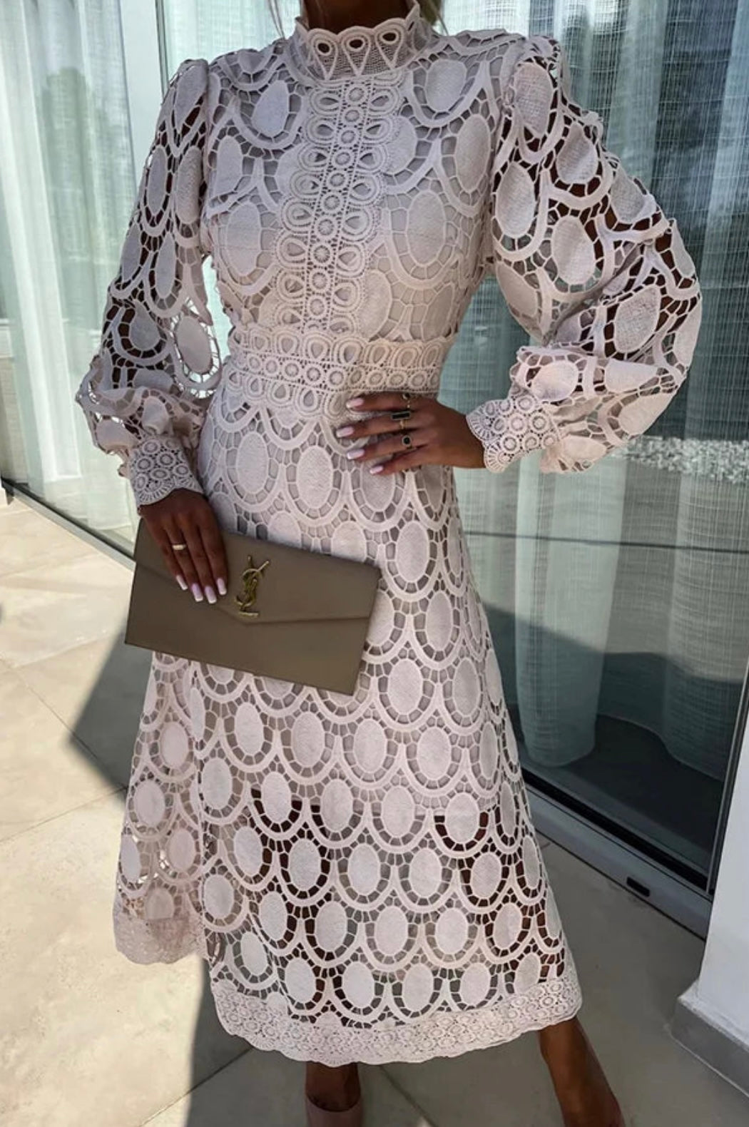 Esme™ | Elegant Lace Midi Dress — view 2