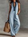 Fay | Sleeveless jumpsuit with high collar — view 2
