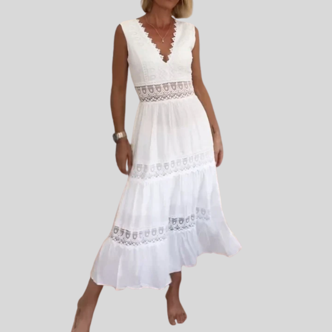 Circe - Lace Top with V-Neck — view 2