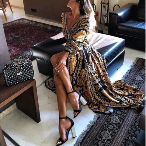Faye - Boho Printed Dress — view 4