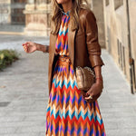 Cassandra - Vibrant Geometric Dress — view 2