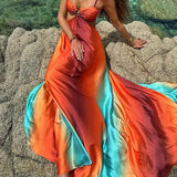 Harlow - Maxi Dress in Sunset Colours