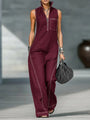 Jamie | Minimalist Sleeveless Relaxed Jumpsuit — view 3